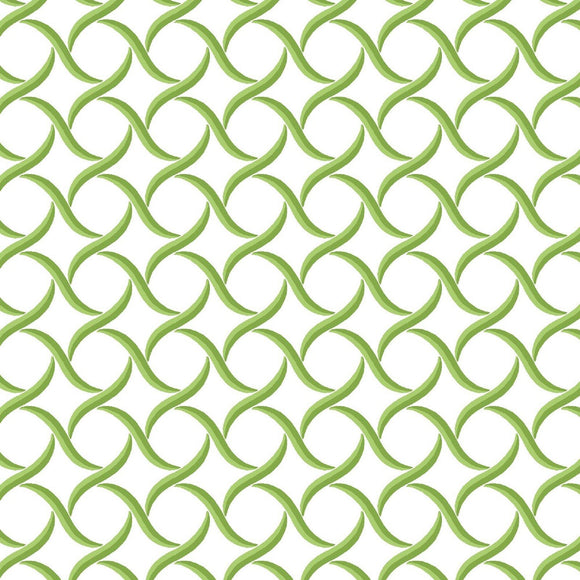 Sommersville Soft White/Green Geometric - Fuller Fabrics