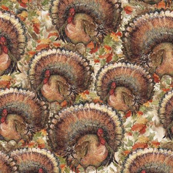 Harvest Fanned Turkey - Fuller Fabrics