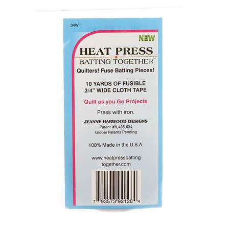 Heat Press Batting Together 3/4in X 10yd - Fuller Fabrics