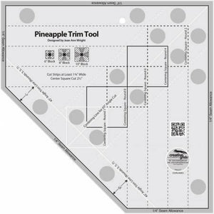 Creative Grids Pineapple Trim Tool for 6, 8 or 10in Finished Blocks - Fuller Fabrics