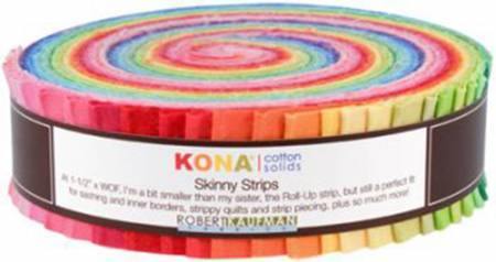 Skinny Strips Kona Solids Bright Colorway Robert Kaufman 41pcs - Fuller Fabrics
