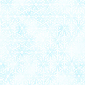 Aqua Blue Tonal Snowflakes Light Digitally Printed