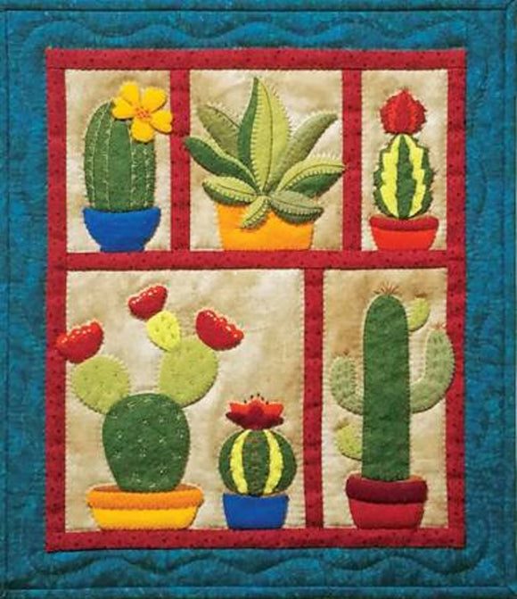 Succulents Wall Quilt Kit - Finished size is 13in x 15in
